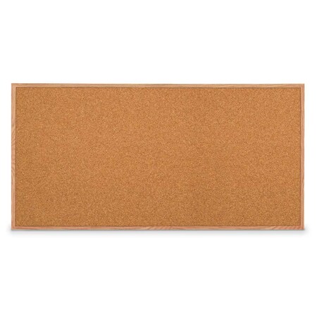 United Visual Products Combo Board, 96"x48", White Frame/White Porcelain & Cork UVDECORK9648W-WHTPORC-CORK